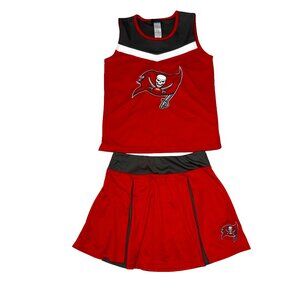 Tampa Bay Buccaneers Youth Red/Pewter Spirit Cheer 2Piece Cheerleader Set L(14)